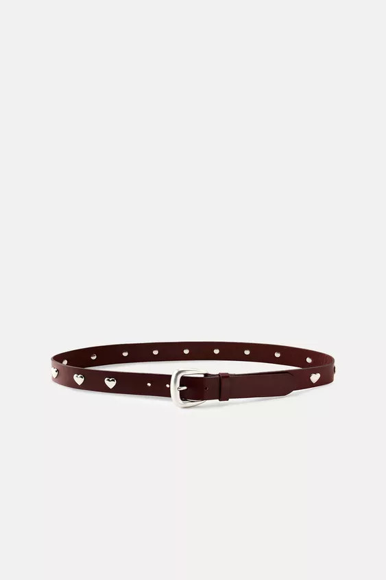LEATHER HEART BELT | Zara UK