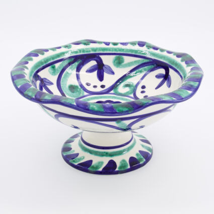 Multicoloured Ceramic Raised Bowl 14x27cm | TK Maxx