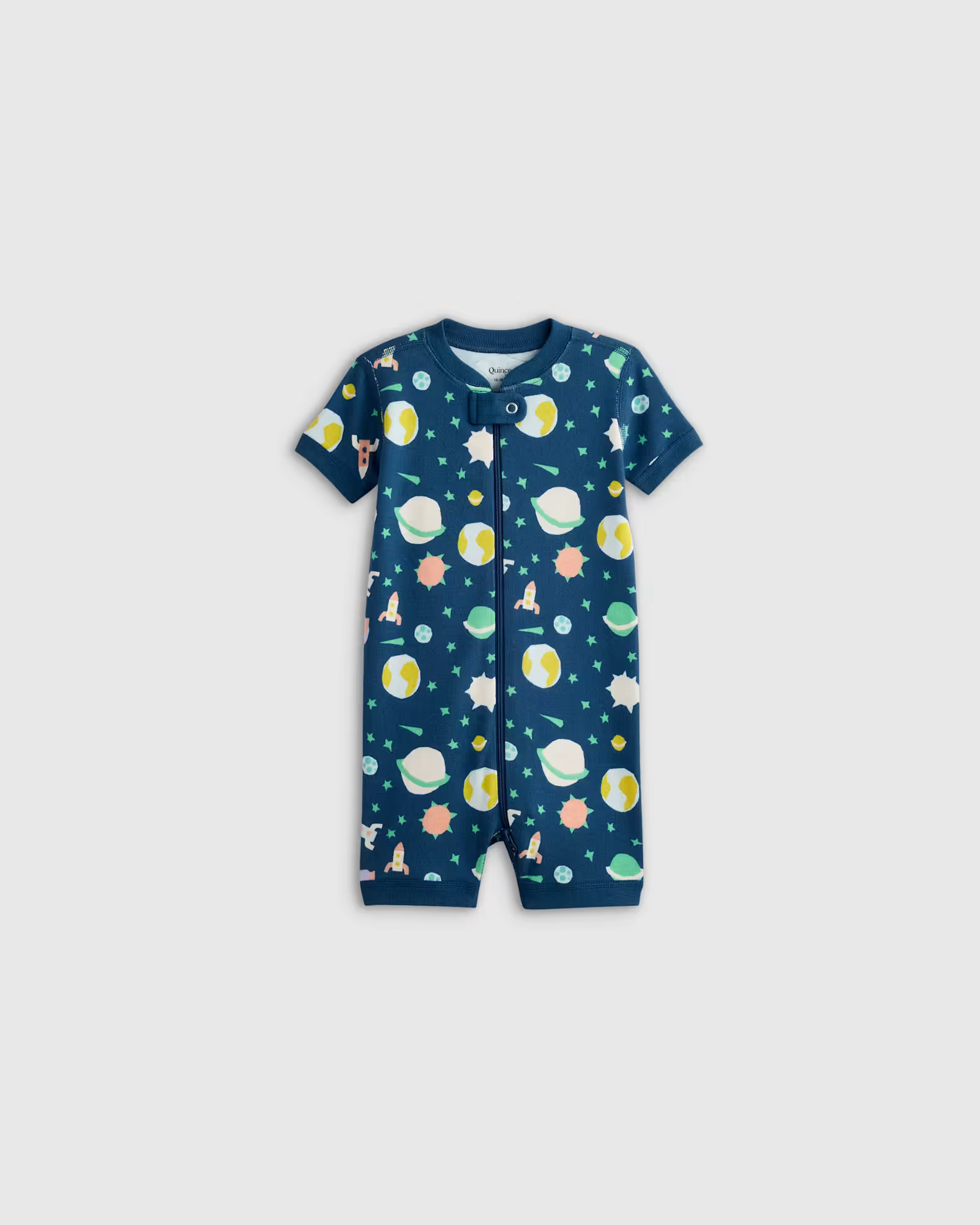 100% Organic Cotton Shortie Onesie Pajama | Quince