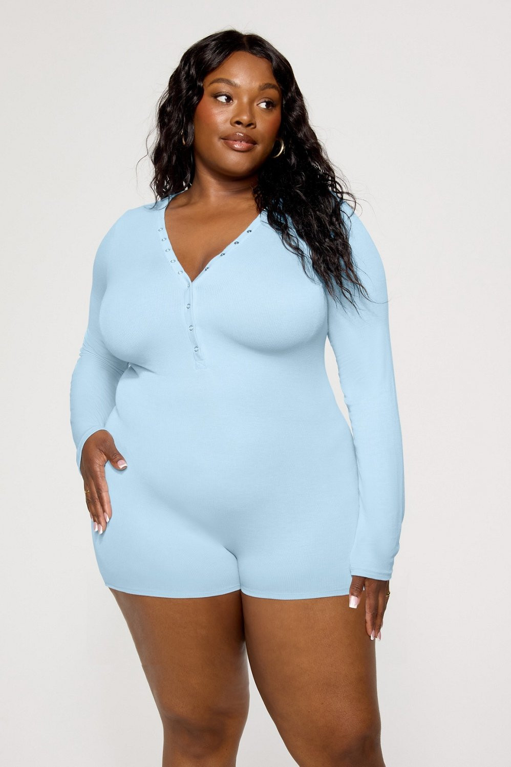Soft Rib Henley Onesie | Fabletics