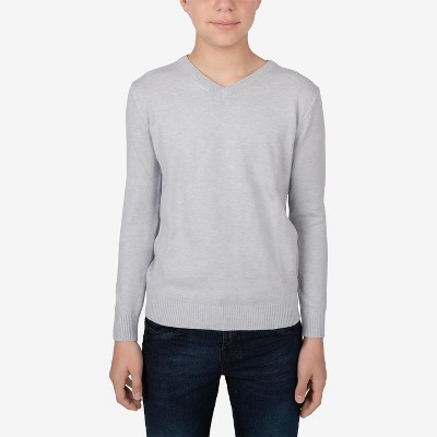 X RAY Boy's Basic V-Neck Sweater in LIGHT HEATHER GREY Size Small (6-7) | Target