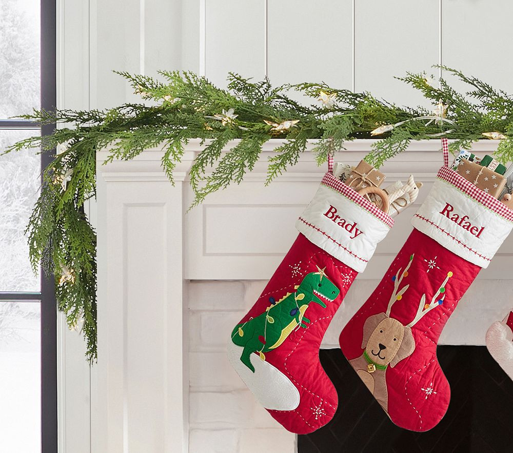 Faux Cedar Garland with Star Lights | Pottery Barn Kids