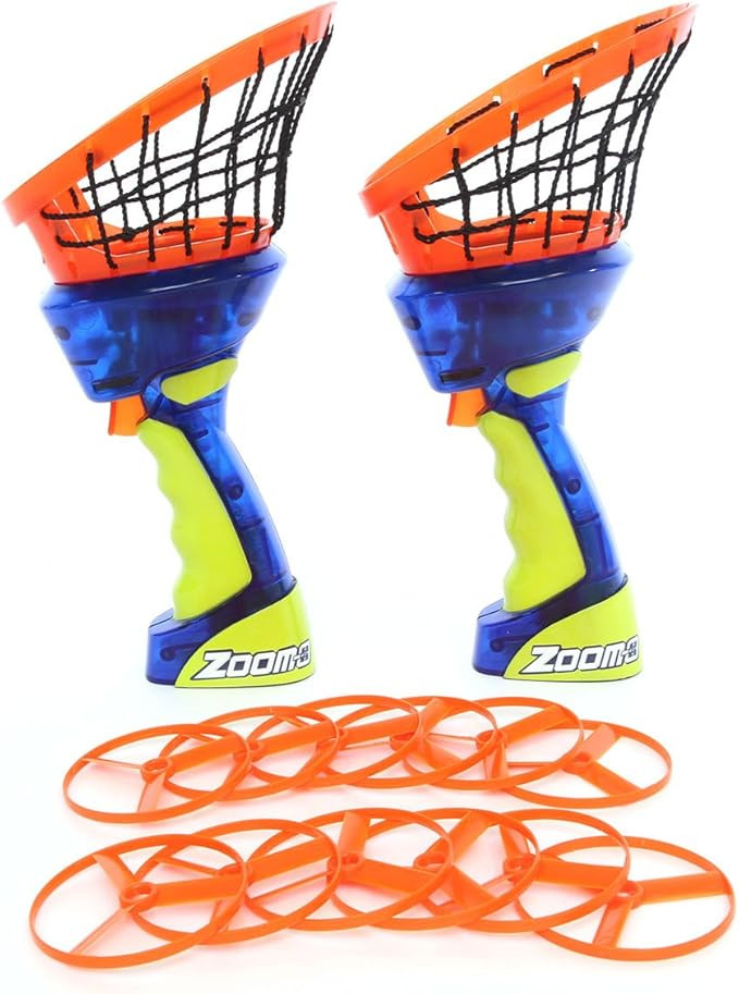 Zoom-O Flying Disc Launcher w/ Catch Net (2-Pack) | Catch and Shoot Plastic Discs Up to 100 Feet ... | Amazon (US)
