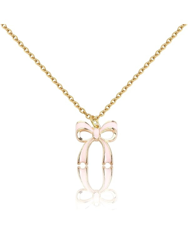 ENSIANTH Pink Bow Jewelry Coquette Gift Coquette Girly Jewelry Bow Pink Pearl Earring Coquette Ae... | Amazon (US)
