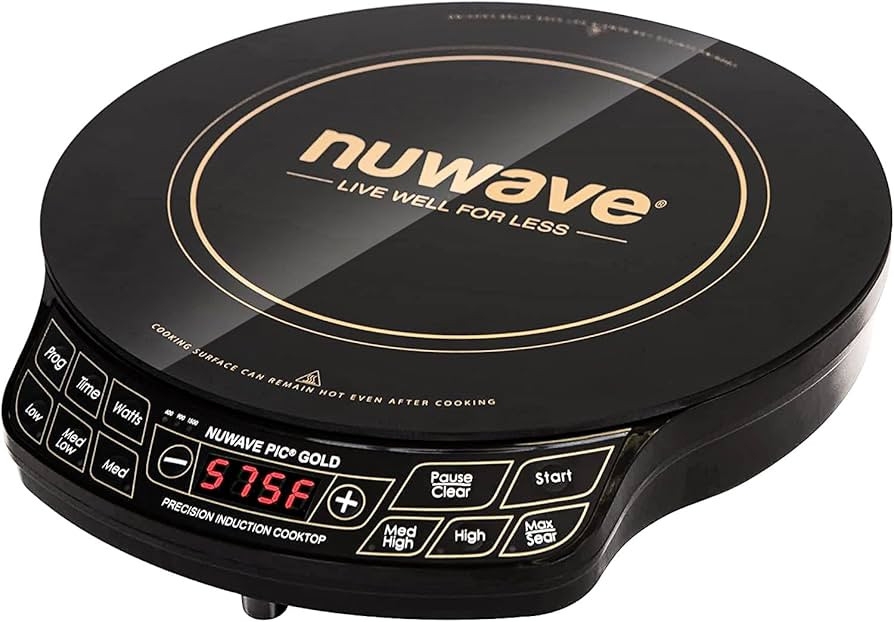 NUWAVE Gold Precision Induction Cooktop, Portable, Powerful with Large 8” Heating Coil, 100°F ... | Amazon (US)