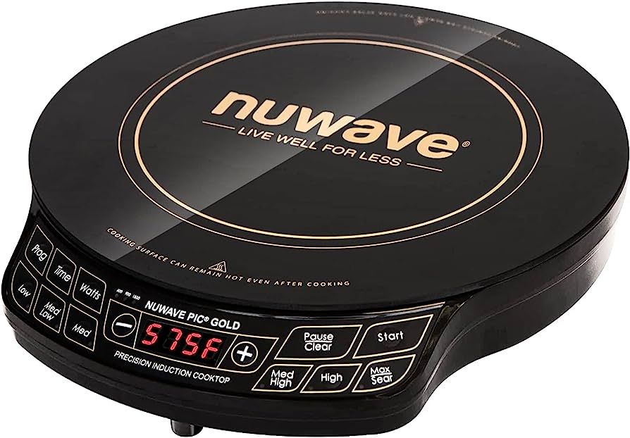 NUWAVE Gold Precision Induction Cooktop, Portable, Powerful with Large 8” Heating Coil, 100°F ... | Amazon (US)