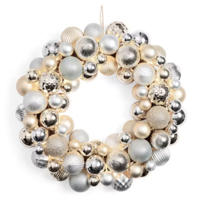 new!North Pole Trading Co. Gold Ornament Wreath | JCPenney