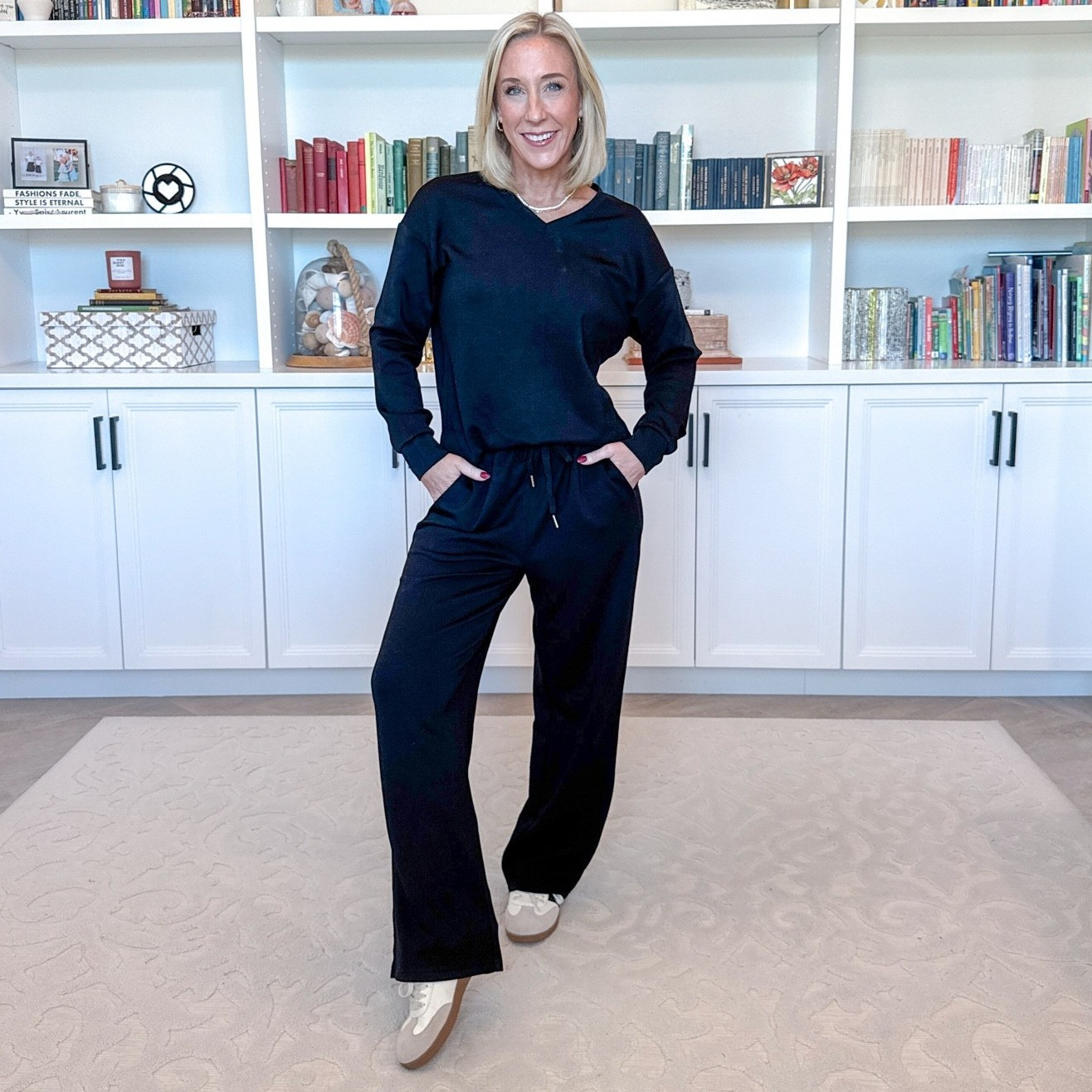 Amazon - 4 comfy yet put together looks * Long Sleeve V Neck Wide Leg Pants 2 Piece Set - size small. 8 colors * Sneakers - tts. 

 

#LTKOver40 #LTKSeasonal #LTKFindsUnder50