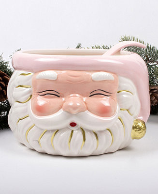 Santa Ceramic Punch Bowl | Macy's