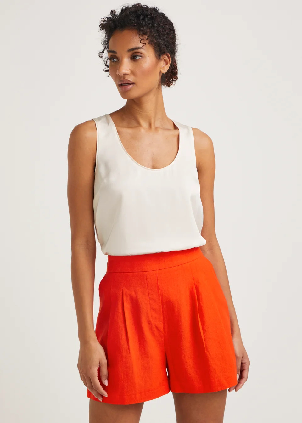 Et Vous Orange Linen Blend Co-Ord Shorts | Matalan (UK)