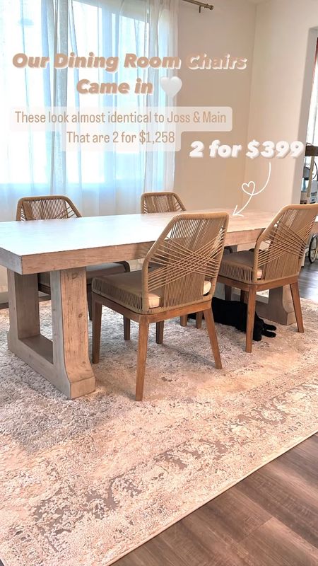 Dining room table and chairs / woven chairs for less / dining room chairs / boho home decor / kitchen 

#LTKhome #LTKGiftGuide #LTKfamily