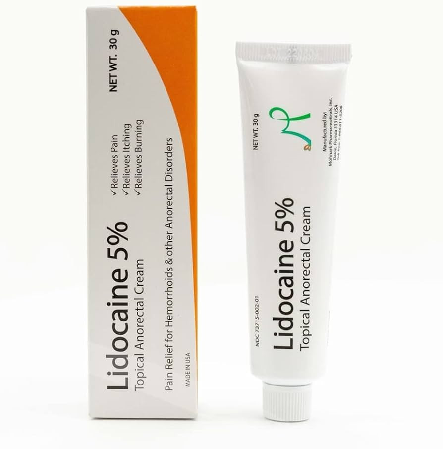 Mohnark Maximum Strength Lidocaine 5% Topical Anorectal Numbing Cream, with Vitamin E | Hemorrhoi... | Amazon (US)