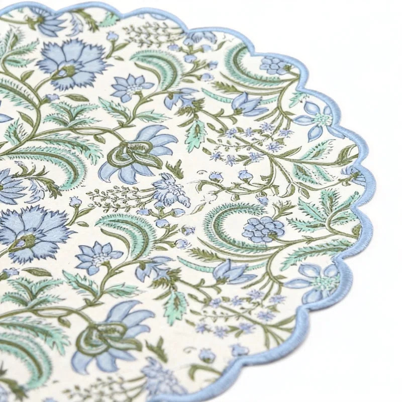 This set of round cotton placemats infuses everyday dining with boho charm and vibrant color, fea... | Wayfair North America
