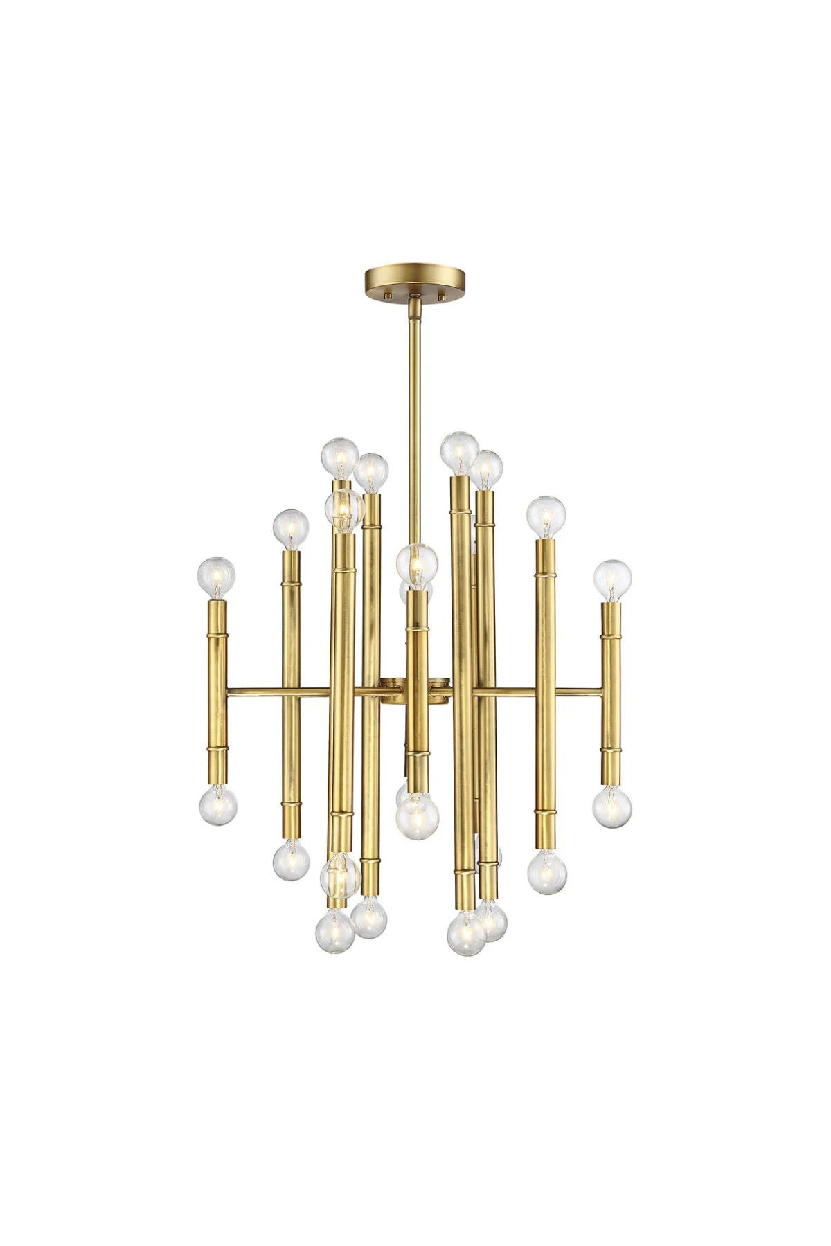 24- Light Chandelier - Natural Brass | THELIFESTYLEDCO