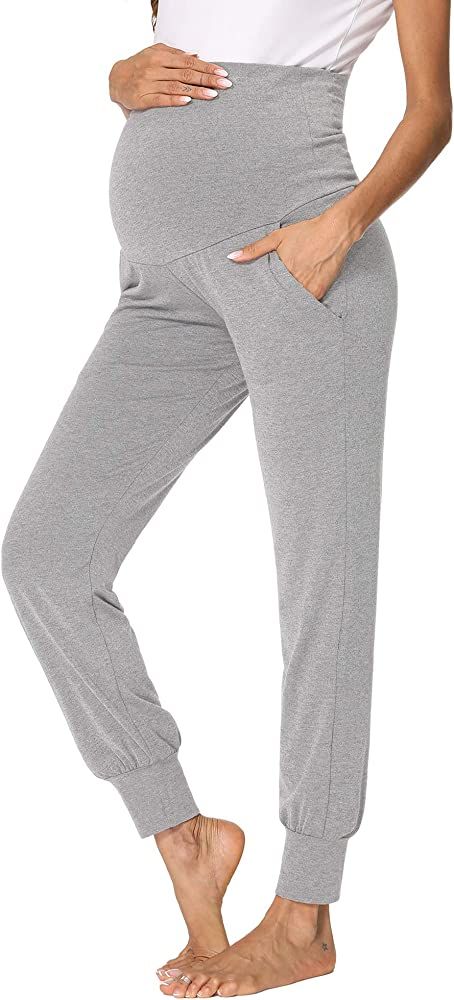 fitglam Women's Maternity Pants Over The Belly Pregnancy Lounge Pants Pajamas Joggers Loungewear ... | Amazon (US)