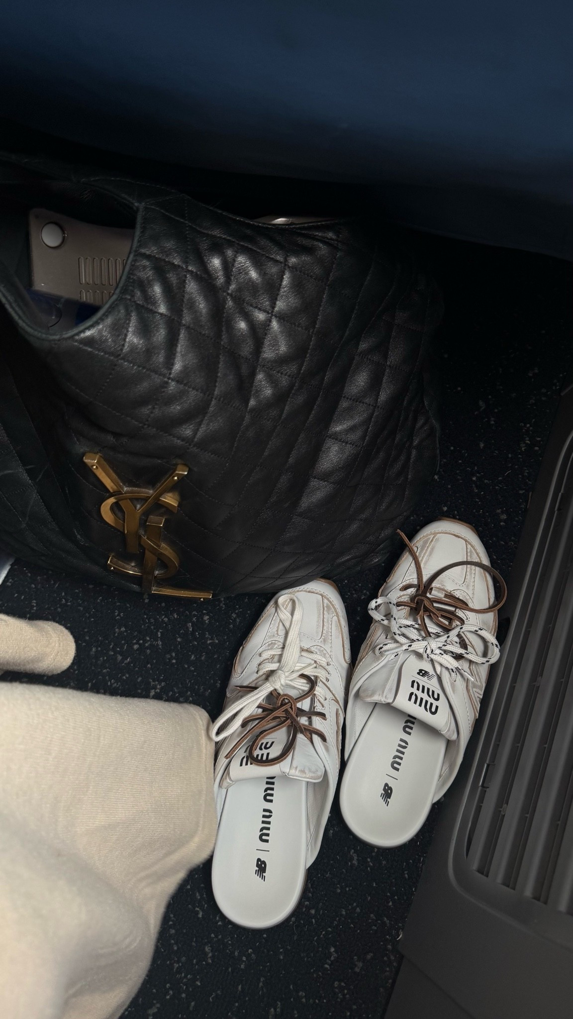 These Miu Miu x New Balance shoes are sooo easy to slip on and off for travel! Linking a few similar options as well

#LTKTravel #LTKActive