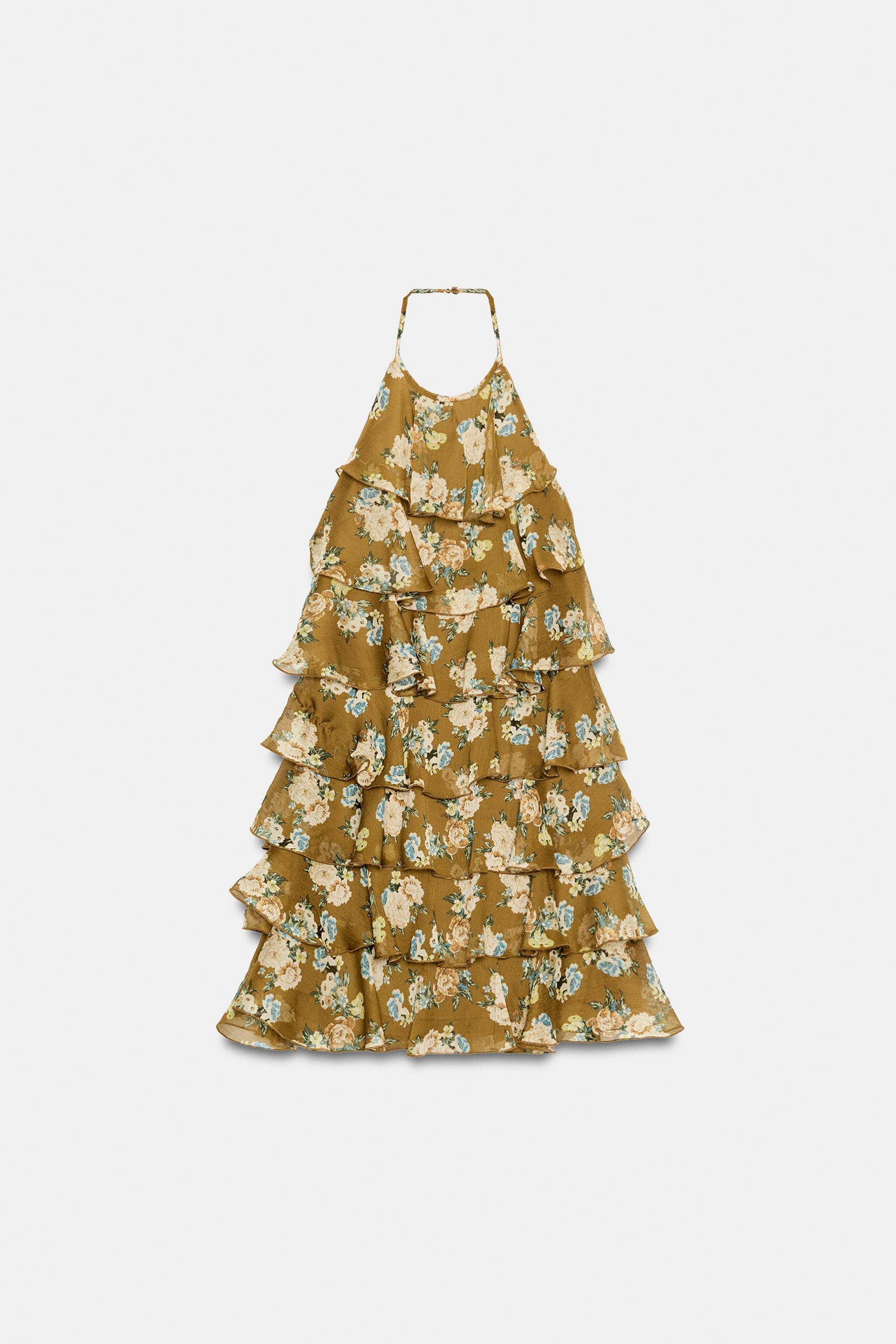 FLORAL RUFFLE DRESS | Zara UK