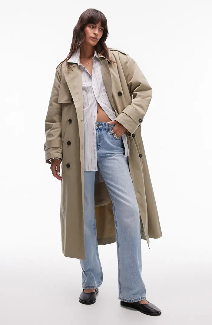 High Pile Fleece Lined Trench Coat | Nordstrom