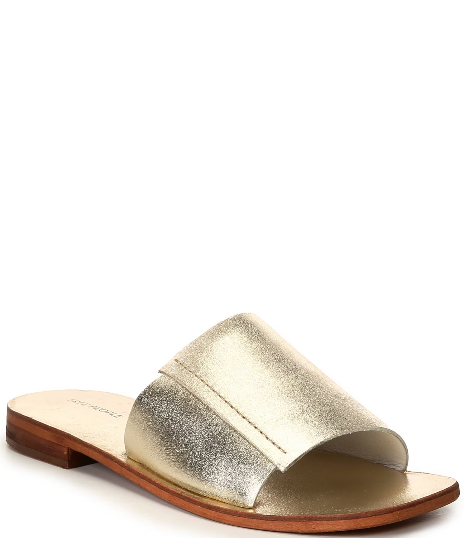 Verona Leather Flat Slide Sandals | Dillard's