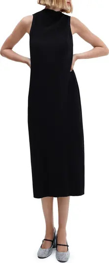 MANGO Funnel Neck Ribbed Midi Sweater Dress | Nordstrom | Nordstrom