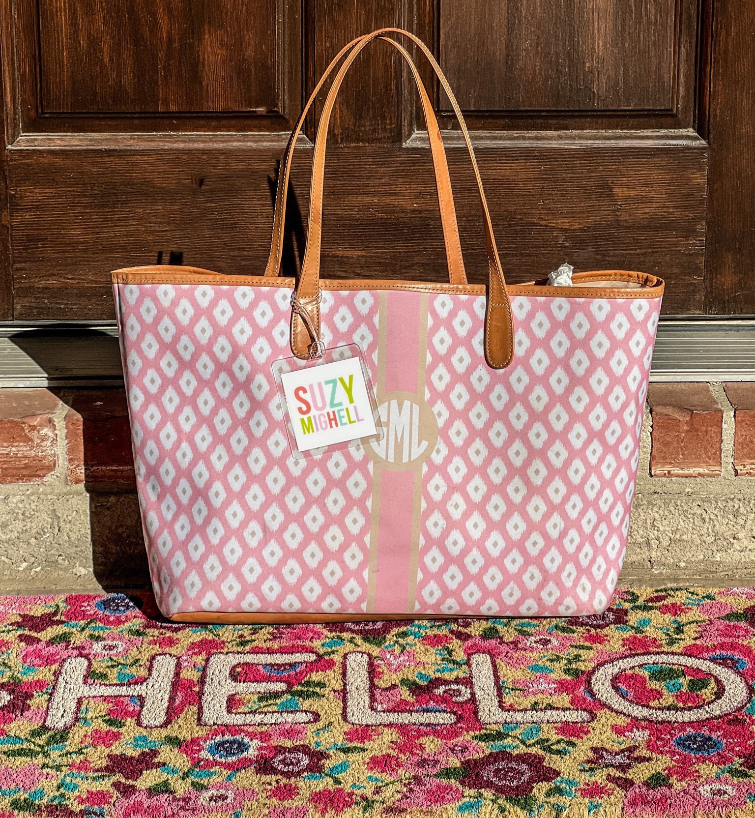 Loving this joyful personalized luggage tag paired with my favorite custom designed travel tote. (Designing it was SO MUCH FUN!) i set them both on top of my fun Sprig doormat!

#LTKSeasonal #LTKtravel #LTKhome