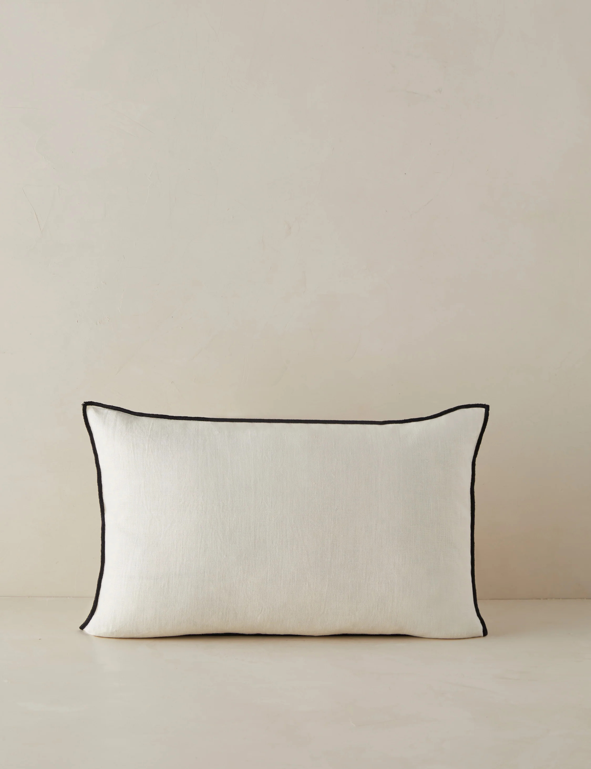 Carys Contrast Linen Pillow | Lulu and Georgia 