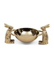 11in Decorative Bunnies With Bowl | TJ Maxx