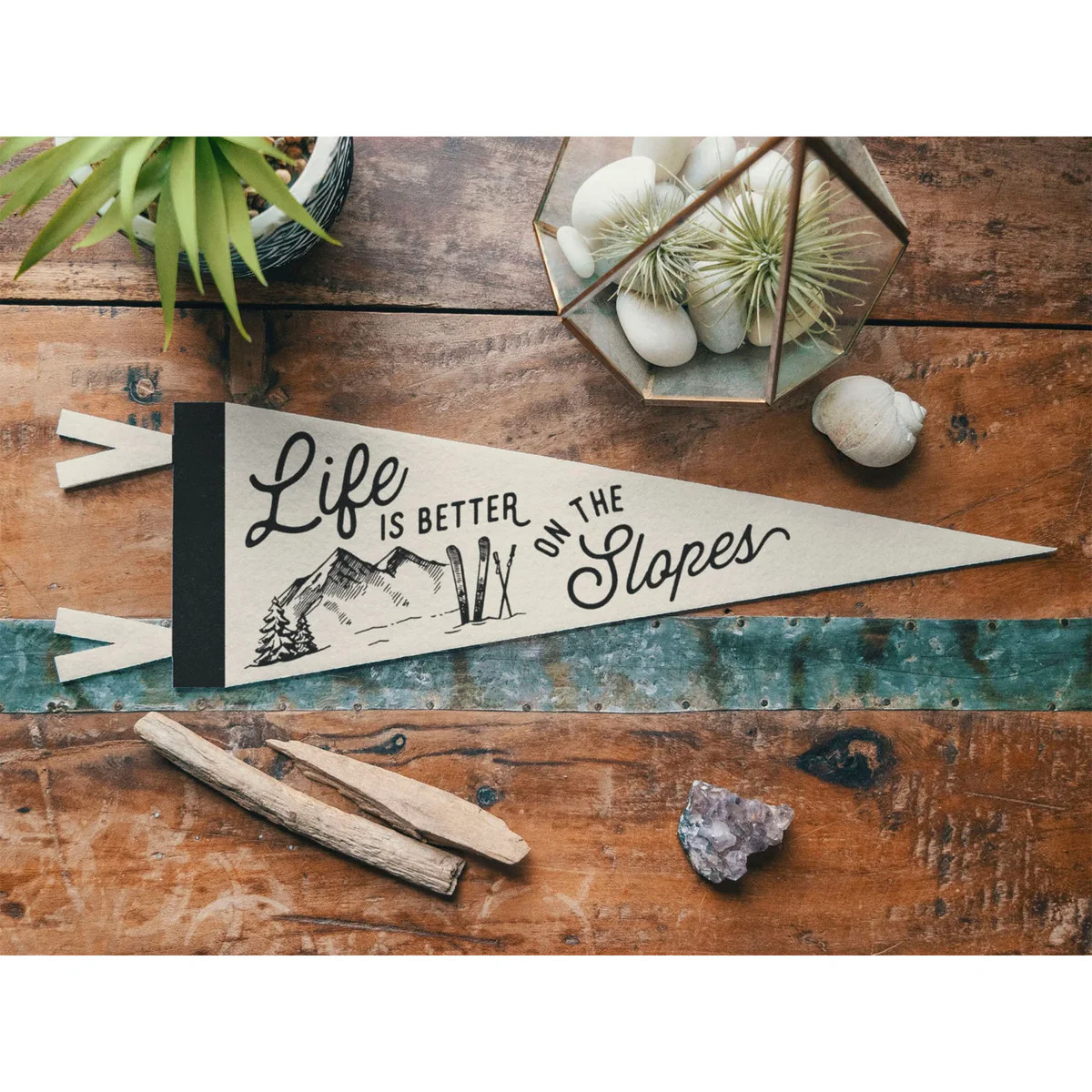 Life is Better on the Slopes Pennant | The Addison West