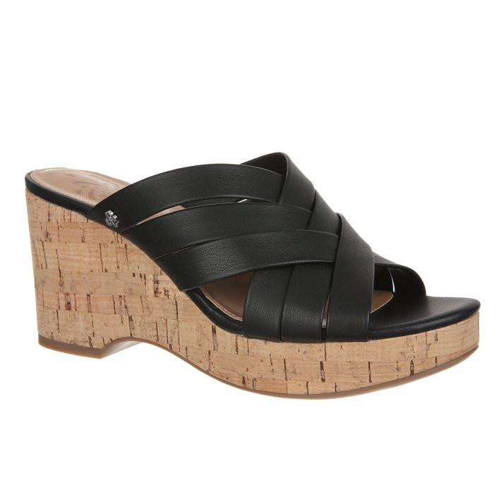 Sam & Libby Women's Cayla Slide Cork Wedge Sandal - Walmart.com | Walmart (US)