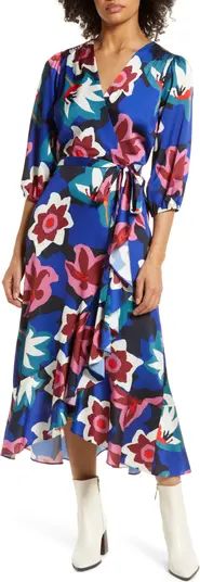 Matisse Floral Faux Wrap Midi Dress | Nordstrom