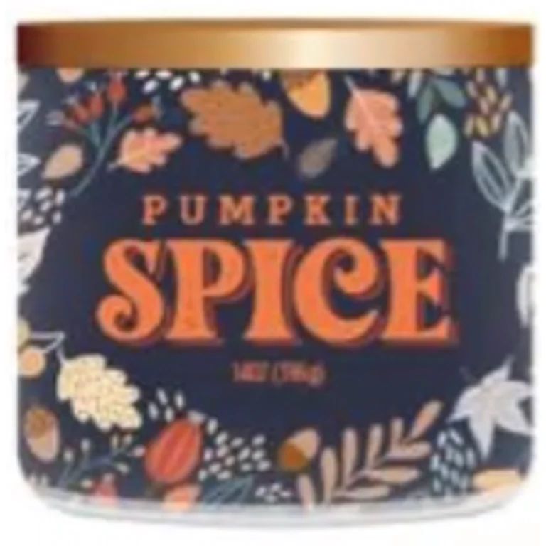Mainstays Pumpkin Spice Scented Fall 3-Wick Candle, 14-Ounce - Walmart.com | Walmart (US)