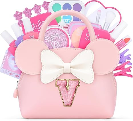 Pretend Makeup Kit for Toddlers Kids- 21Pcs Make Up Toys with Initial Toddler Purse - Birthday Gi... | Amazon (US)