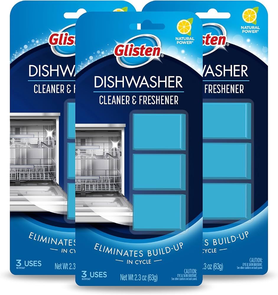 Glisten Dishwasher Cleaner and Freshener Deodorizer, Cleans and Freshens During Wash Cycle, Lemon... | Amazon (US)