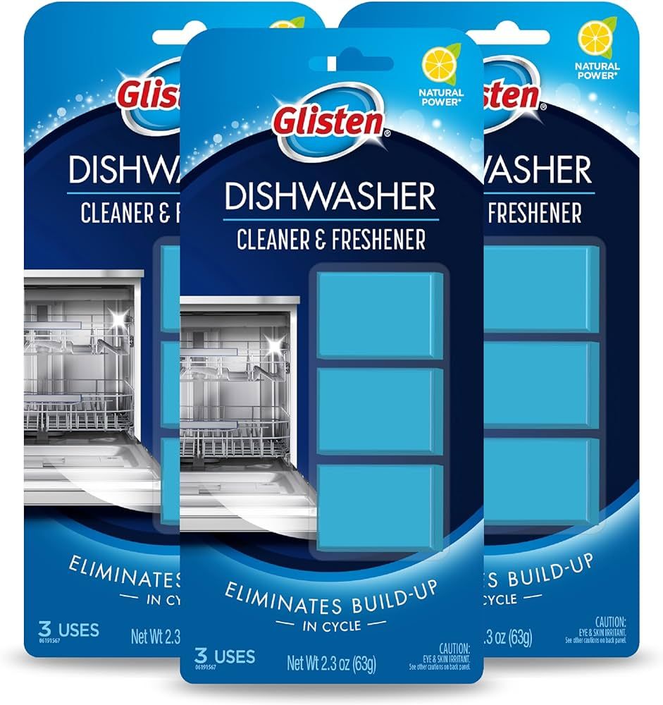 Glisten Dishwasher Cleaner and Freshener Deodorizer, Cleans and Freshens During Wash Cycle, Lemon... | Amazon (US)
