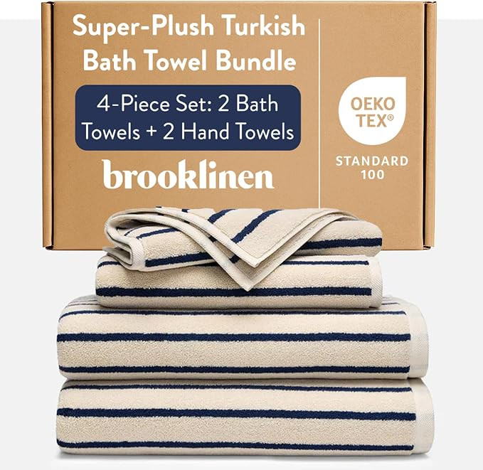 Brooklinen 100% Turkish Cotton Bath Towels Spa-Quality Cotton, Quick-Dry - Abyss | Amazon (US)