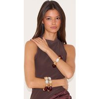 Brown Chunky Beaded Multipack Bracelet | PrettyLittleThing US