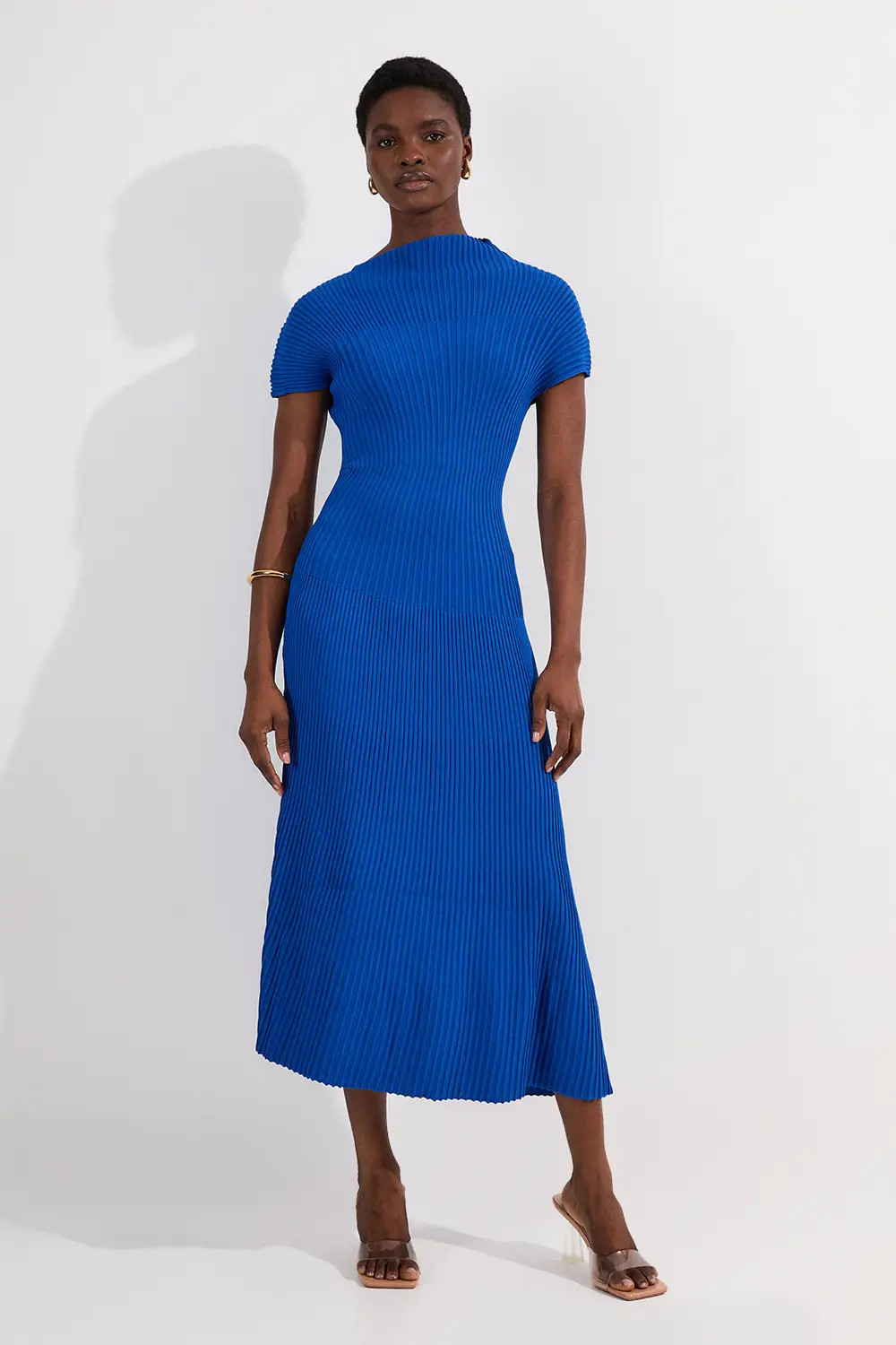 Stitch Detail Knit Midi Dress | Karen Millen