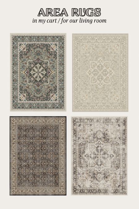 Area rugs in my cart for our living room!