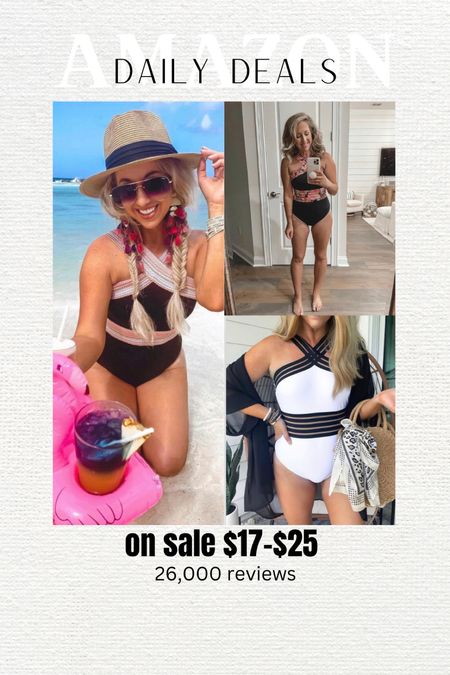 Amazon fashion amazon finds swimsuit tummy control bathing suit on sale size 4-6 im 5’2 1/2 135 lbs 

#LTKsalealert #LTKswim #LTKunder50
