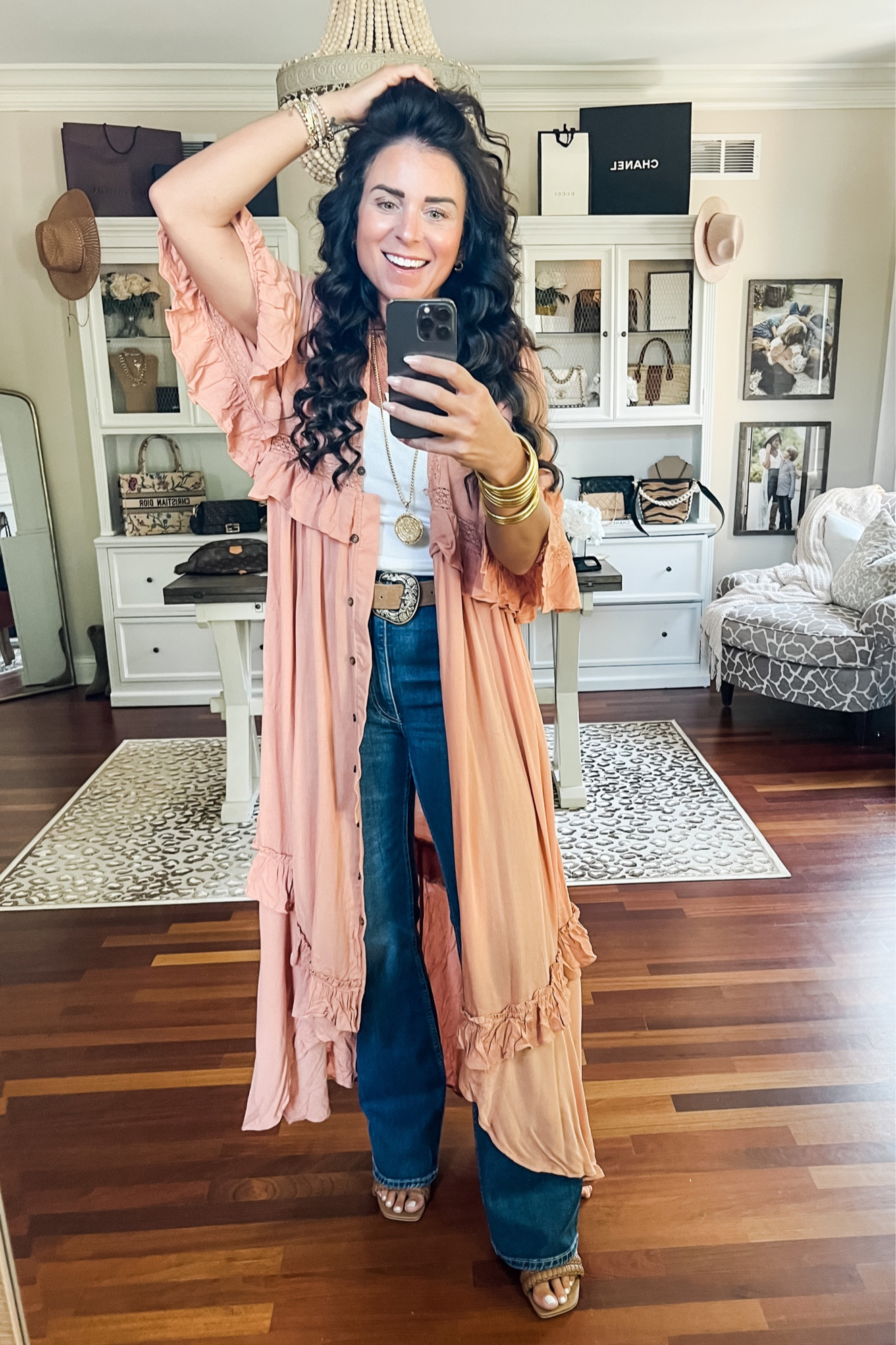 Free people dress as a duster wearing an XS 

#LTKstyletip #LTKSeasonal #LTKunder100