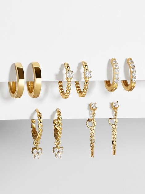 Luna 18K Gold Earring Set | BaubleBar (US)