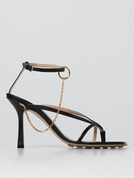 BOTTEGA VENETA: Sandalias de tacón para mujer, Negro | Sandalias De Tacón Bottega Veneta 708893... | Giglio.com - Global Italian fashion boutique
