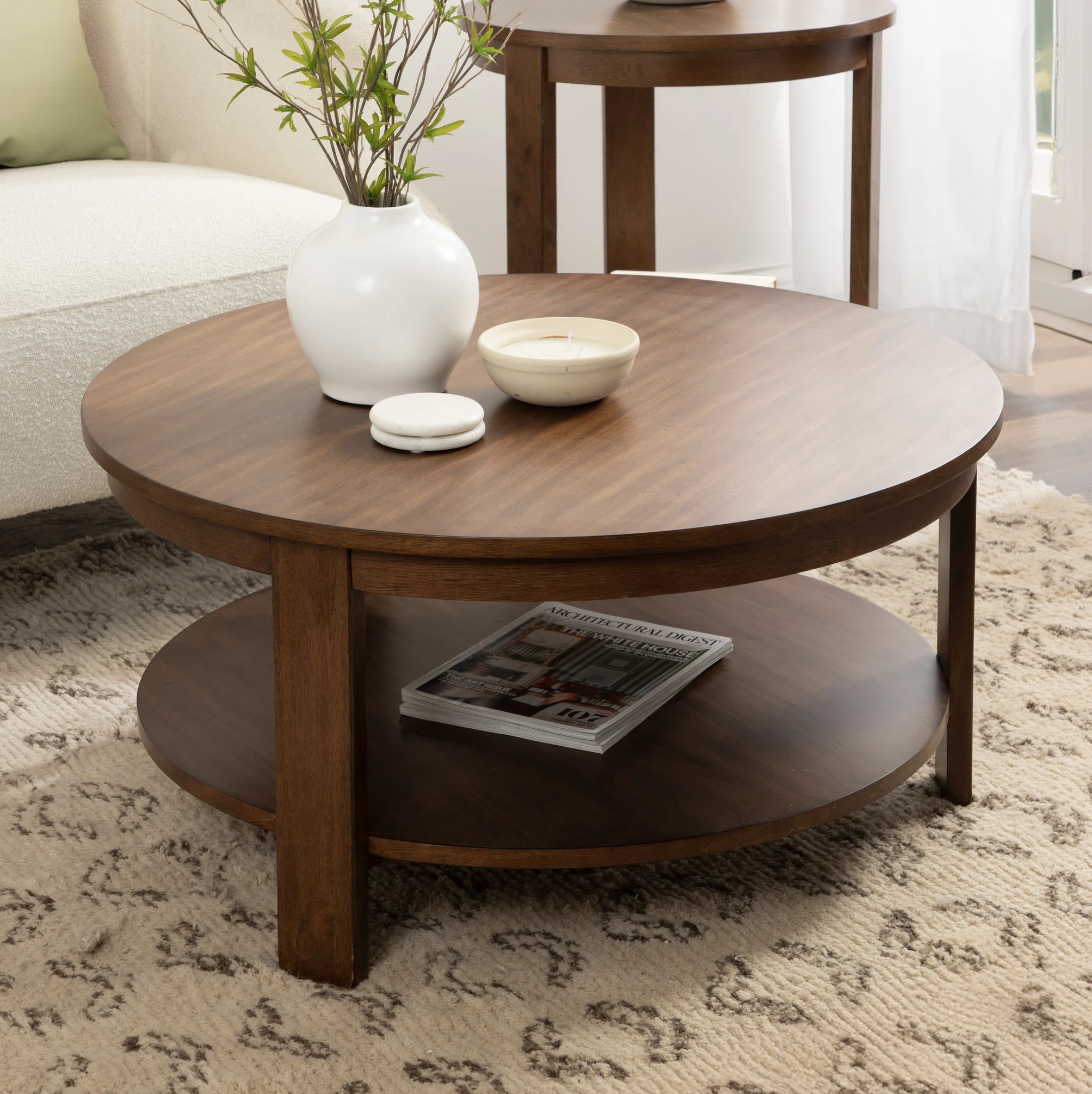 Aamnah Prayash Tiered Round Living Room Coffee Table | Wayfair North America