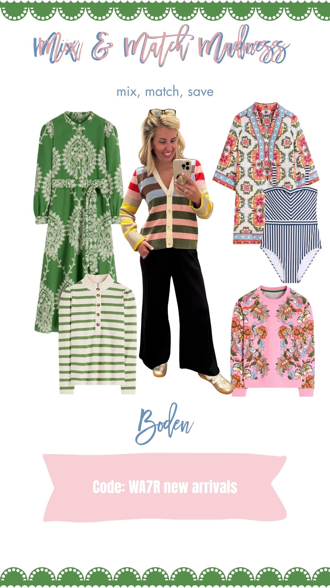 Color me HAPPY! Boden always brings it with the colors and patterns that bring a smile to my face! 

Use code WA7R 10% off new arrivals 



#LTKOver40 #LTKdayinmylife #LTKmomlife
