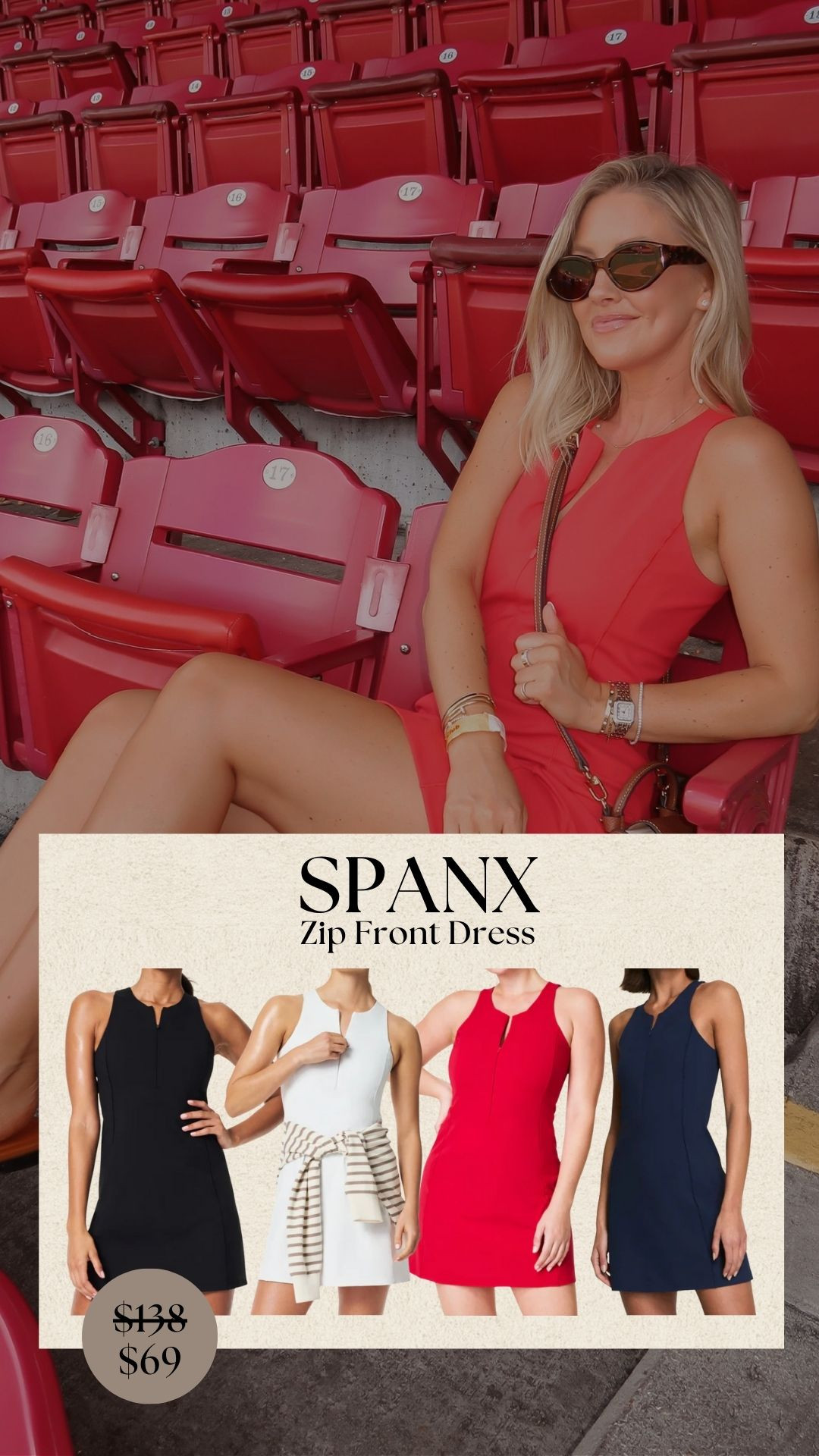 The SPANX Zip Front Dress is on sale for $69 right now in all 4 colors!!

sale alert, watchnow, finds under 100, spanx, mini dress, activewear, new arrivals, casual outfit, amanda west 

 #LTKSeasonal #LTKSaleAlert #LTKFindsUnder100