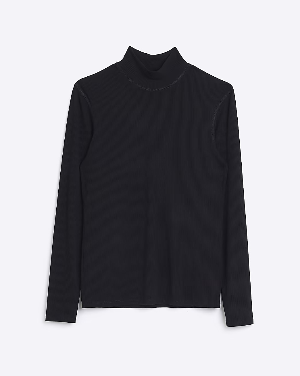 Black turtleneck long sleeve top | River Island (UK & IE)