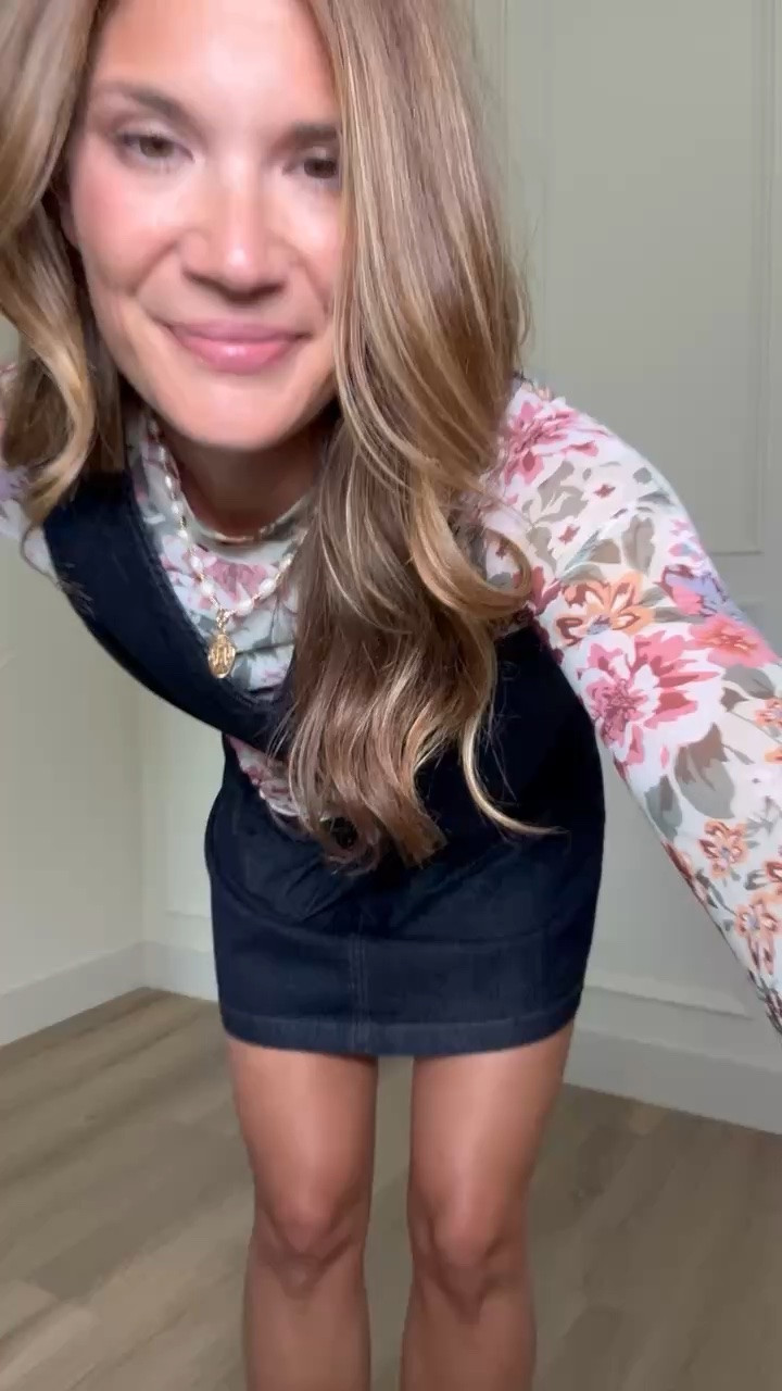 This denim mini dress is giving me all the fall layering ideas. The relaxed shift shape leaves plenty of room for a lightweight floral top underneath, and the boots pull the whole look into cooler weather.

Size M tall

Denim mini dress, Fall outfit, Layered outfit, Tall girl fashion, Floral top, Denim dress, Fall boots, Transitional style, Teacher outfit, Casual fall outfit, StangandCo

#LTKootd #LTKSeasonal #LTKTall