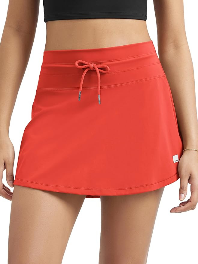 ODODOS Women's Drawstring Tie Daily Skirts Built-in Shorts Athletic Golf Tennis Skorts with Ball ... | Amazon (US)