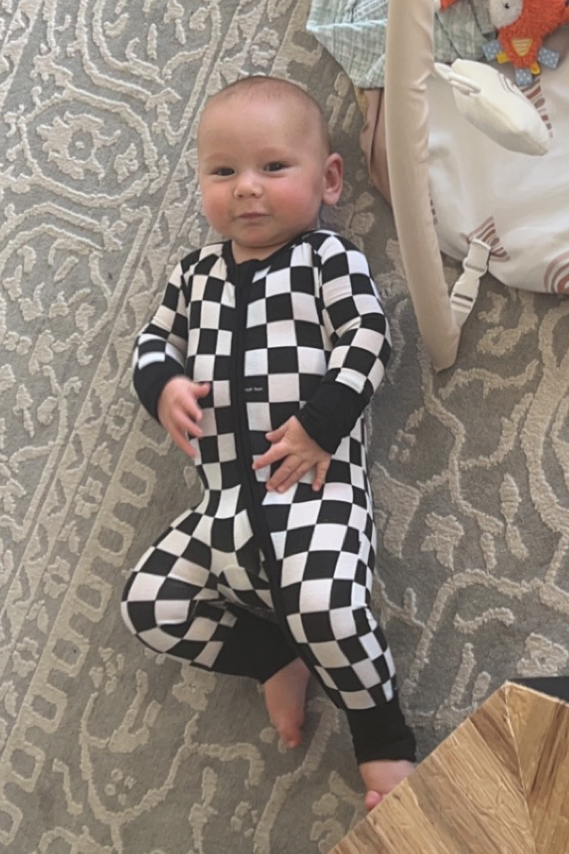 Baby bamboo pajamas. Neutral color pajamas. Race day. Baby clothes 

#LTKbaby #LTKbump #LTKfamily