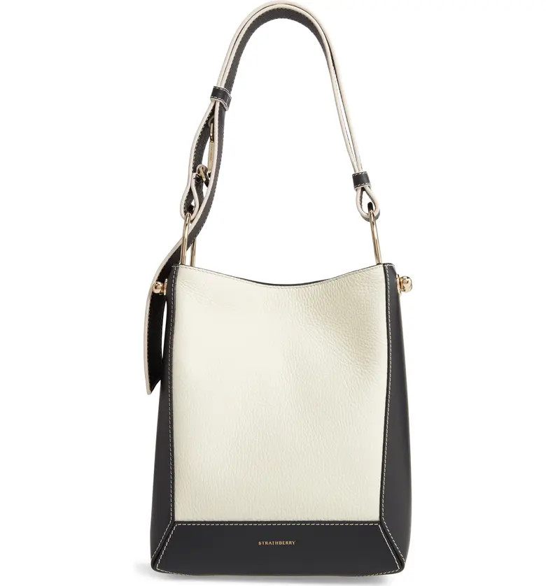 Strathberry Midi Lana Bridle Bicolor Calfskin Leather Hobo Bag | Nordstrom | Nordstrom